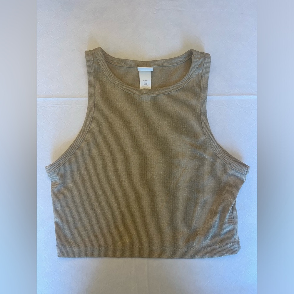 H&M Gold Crop Tank Top